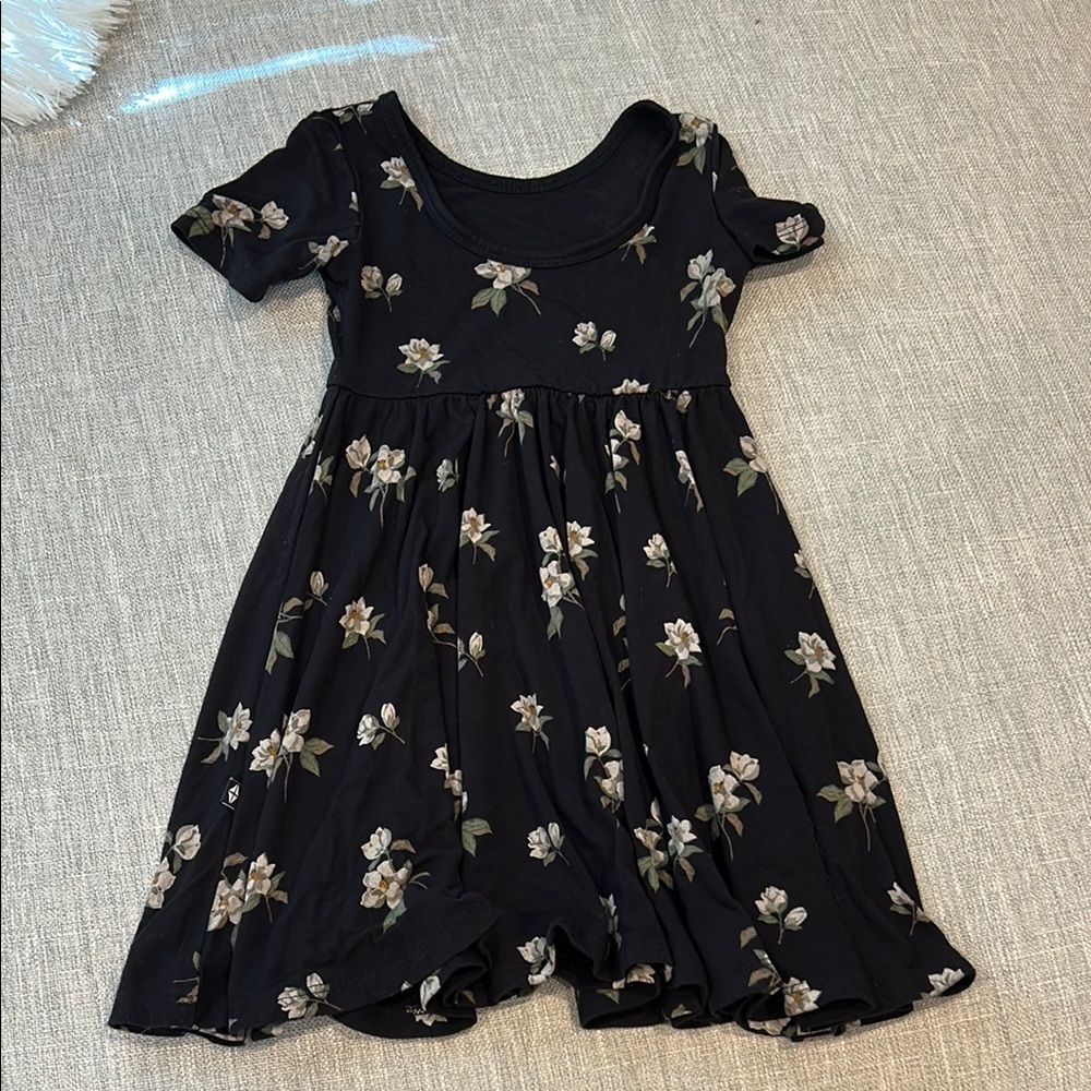 Kyte Baby Twirl Dress in Small Midnight Magnolia